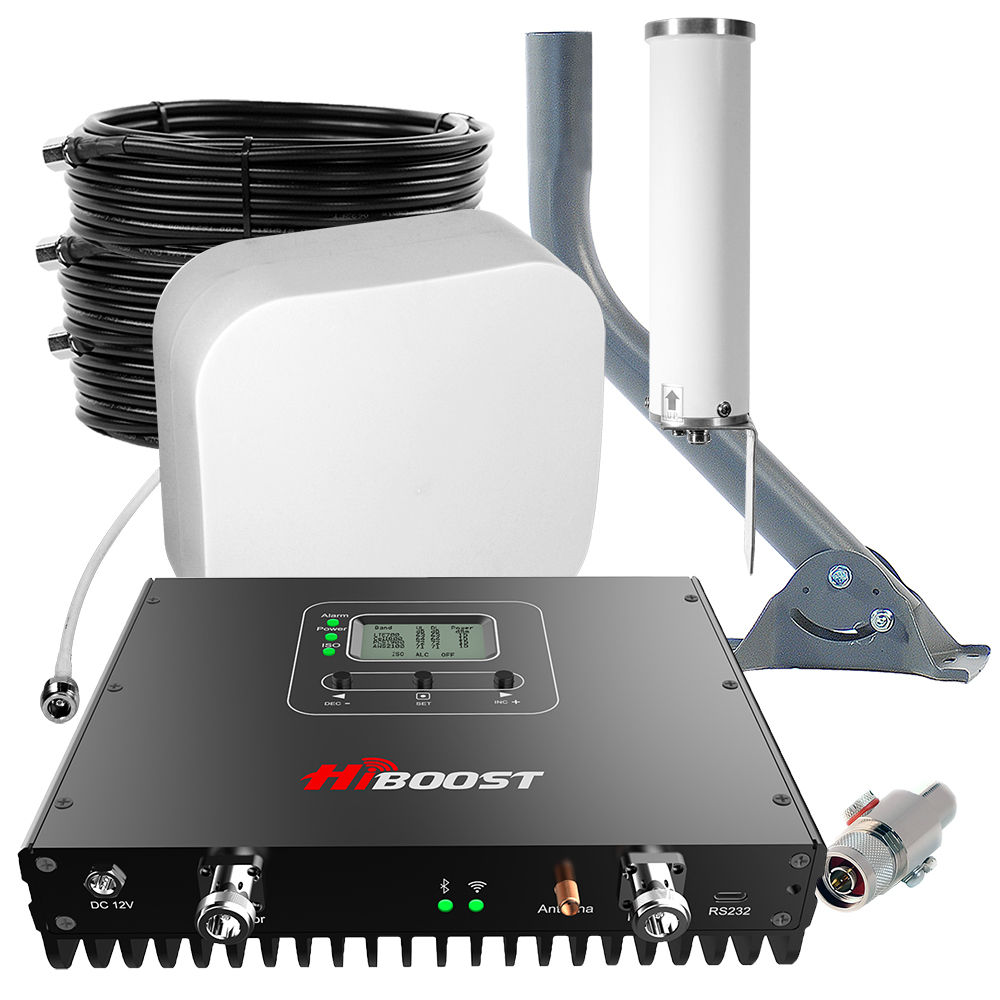 How many miles from the cell tower can the HiBoost SLT receive signal?